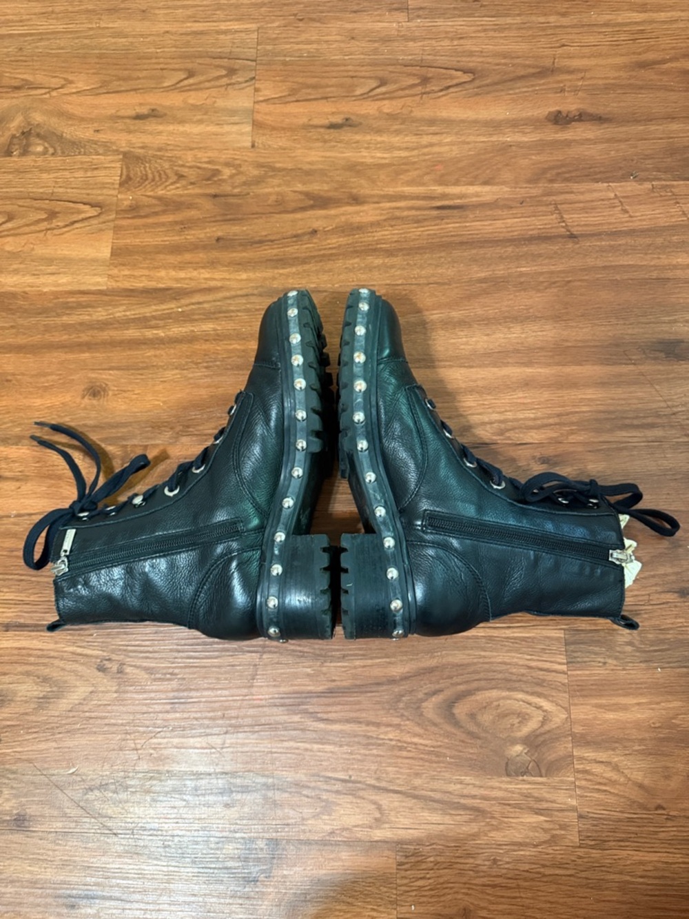 Schutz Andrea Black Combat Boots - Picture 6 of 11